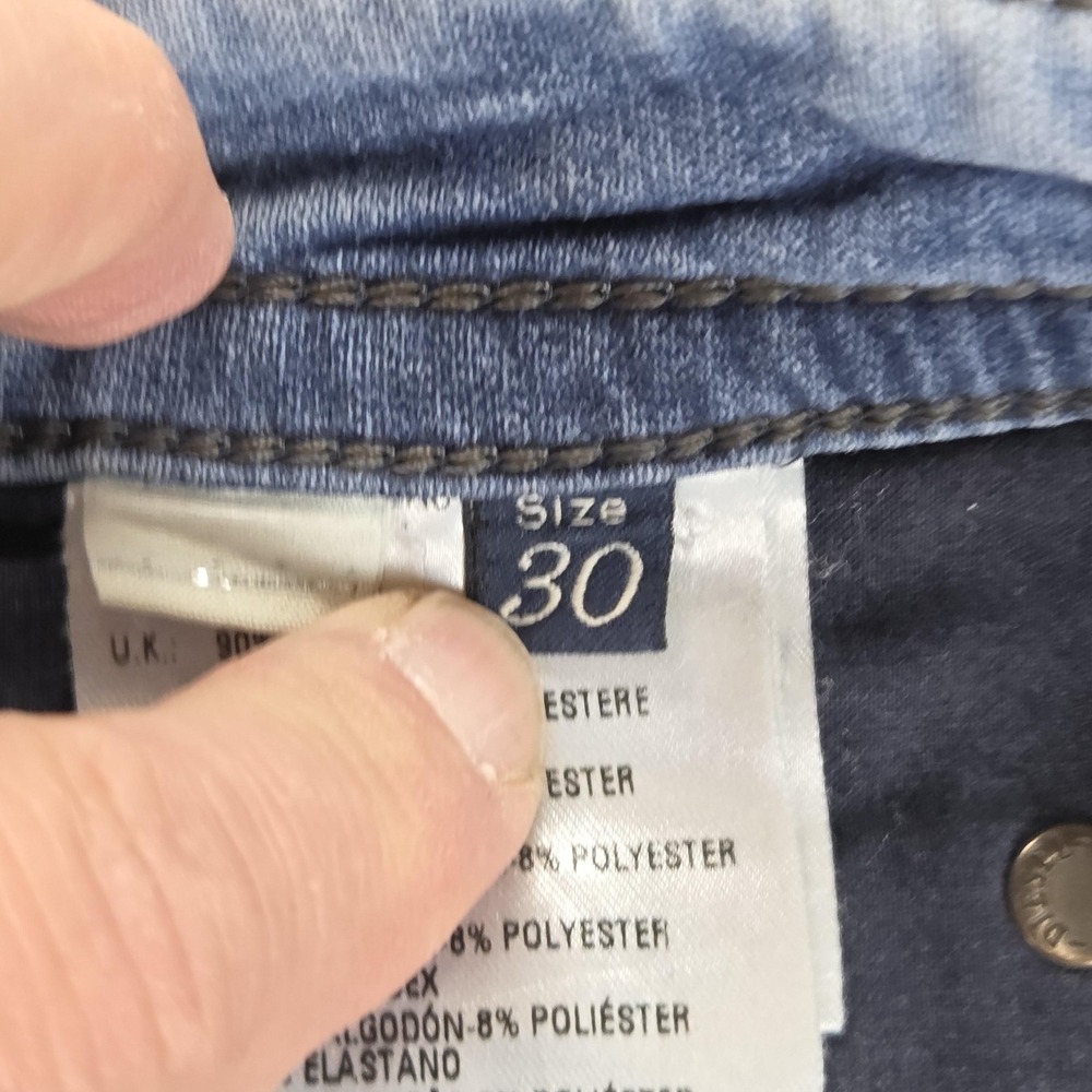 Diesel Jeans Mens 30x32 Blue Thavar-NE Slim Skinny Stretch Acid Wash 0609M - Picture 14 of 16